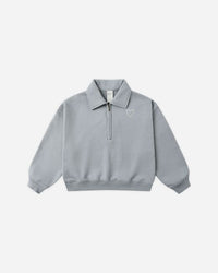 Dusty Blue Quarter Zip Sweatshirt