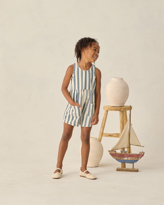 Navy Stripe Dani Romper