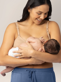Beige Hands-Free Pumping + Nursing Bra