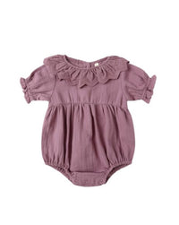 Mulberry Collared Romper