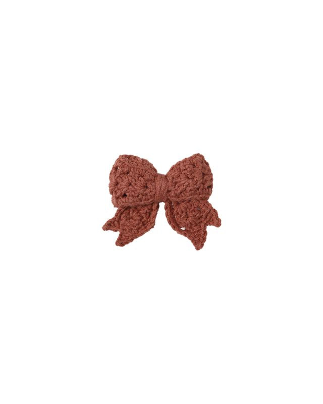 Cranberry Crochet Bow