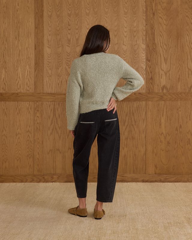 Tween Pistachio Boucle Aspen Sweater