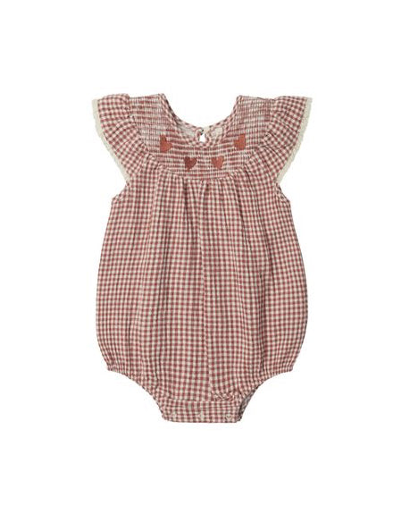 Red Gingham Lenore Romper