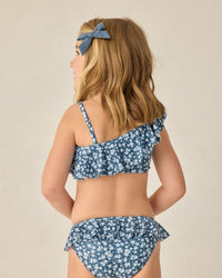 Navy Floral Skirted Bikini