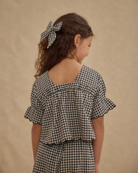 Black Gingham Francie Blouse