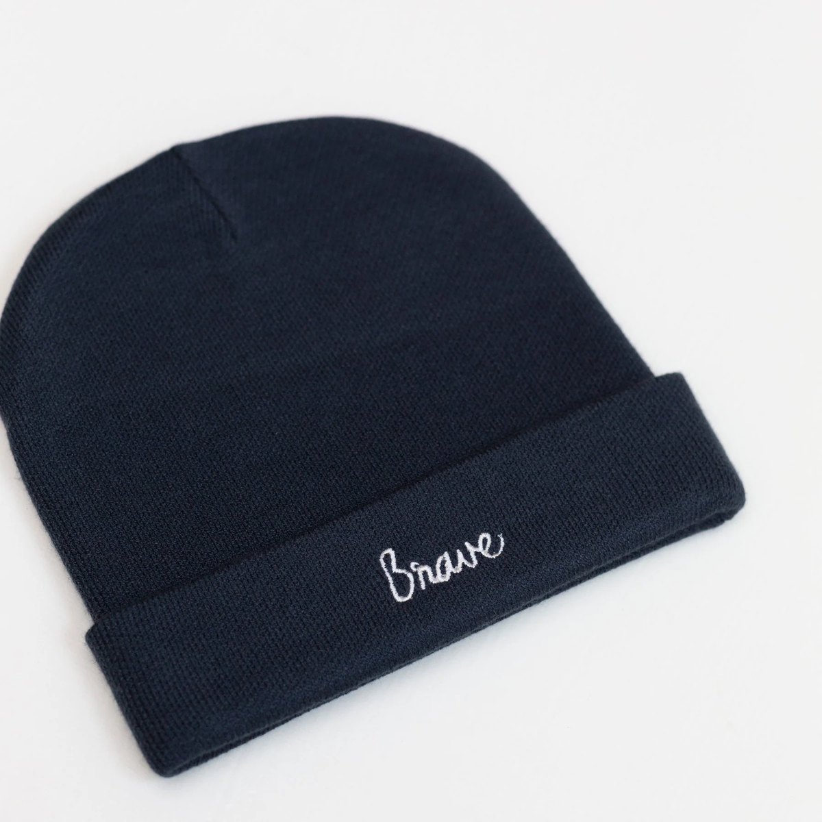 Navy Bamboo Knit Beanie