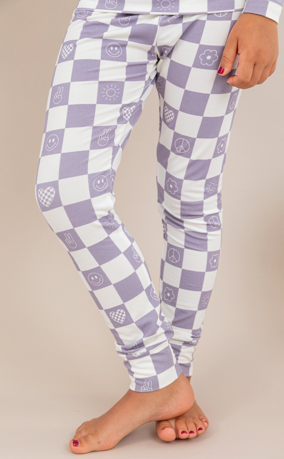 Lavender Check It Out Bamboo Pajama Set