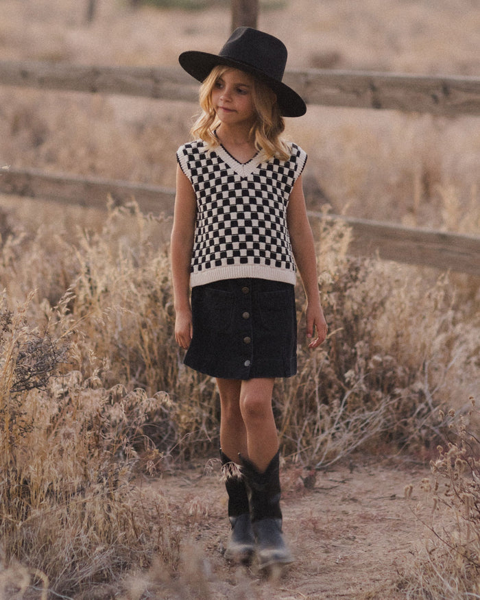 Washed Black Denver Mini Skirt