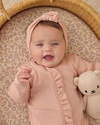 Melon Pointelle Knotted Headband