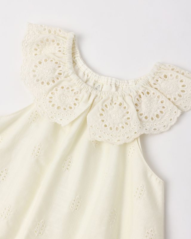 Ivory Eyelet Myla Romper