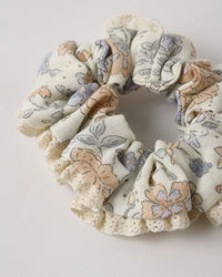 Green Gingham + Bloom Scrunchie Set