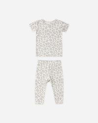 Blue Floral Bamboo Pajama Set