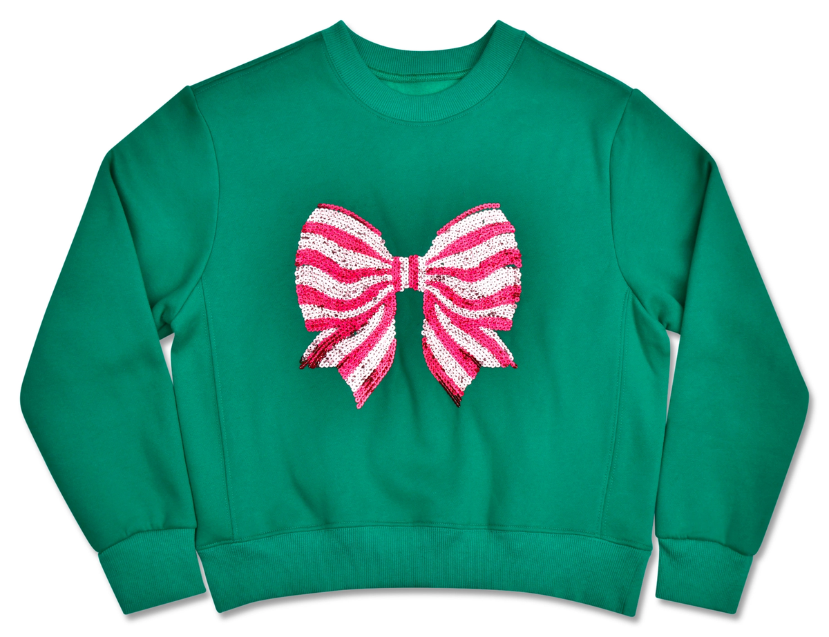 Sequin Bow Sweatshirt