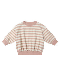 Pink Stripe Relaxed Sweatshirt