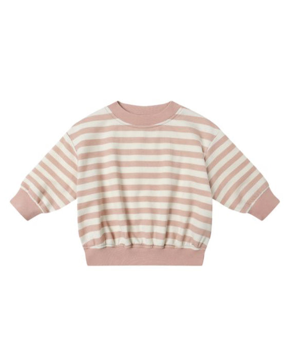 Pink Stripe Relaxed Sweatshirt
