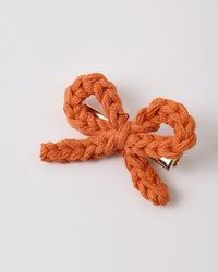 Poppy Crochet Bow Clips