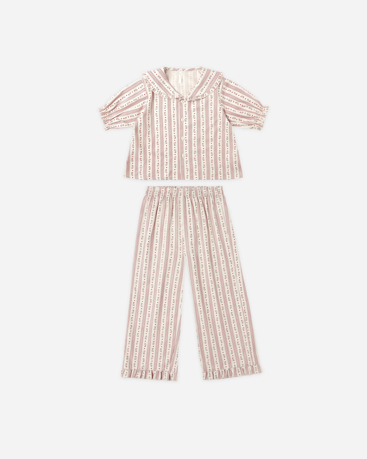 Candy Cane Stripe Ruffle Pajamas