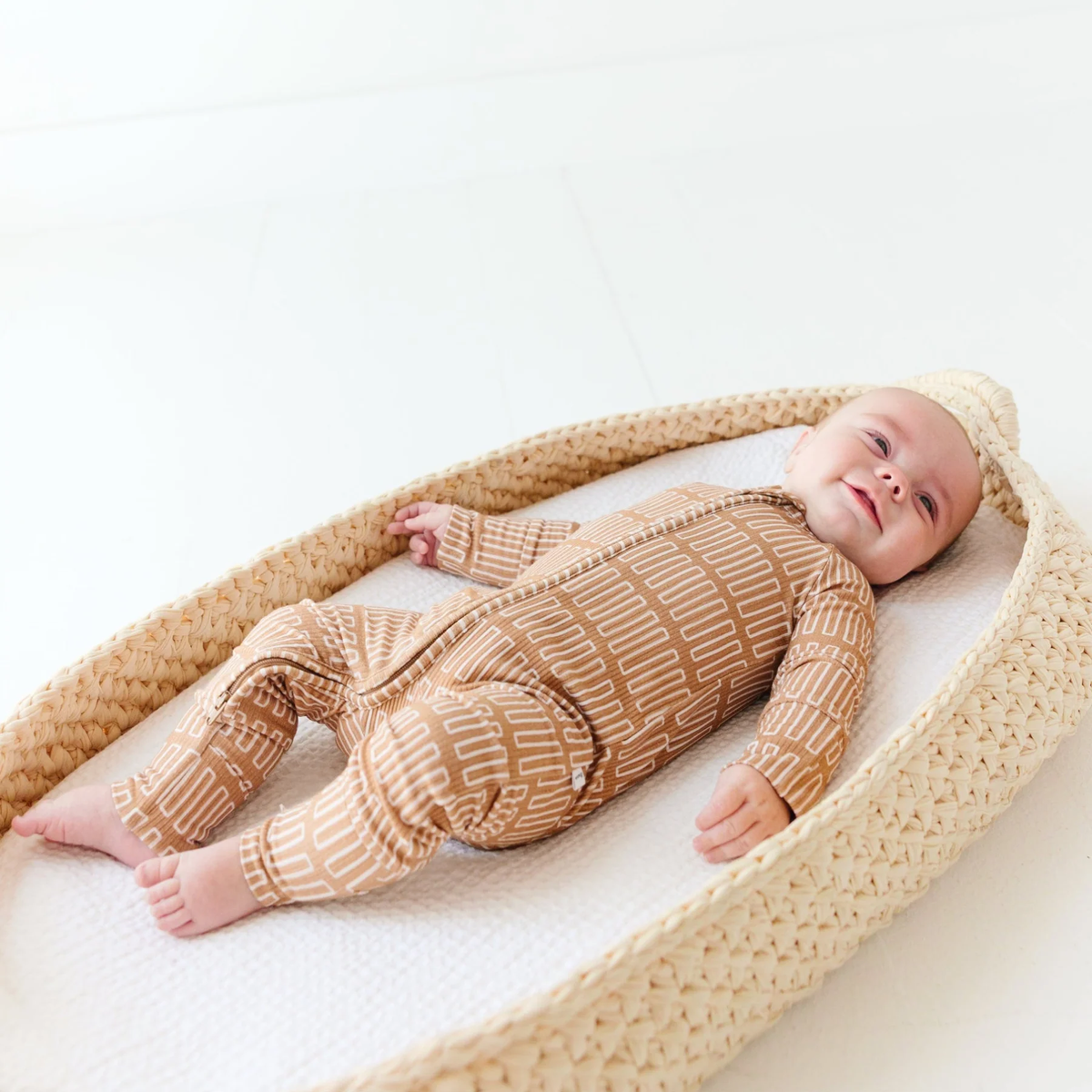 Neutral Lines Small Ribbed Zip Romper