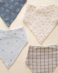 Blue Plaid + Twinkle Bandana Scarf 2pk