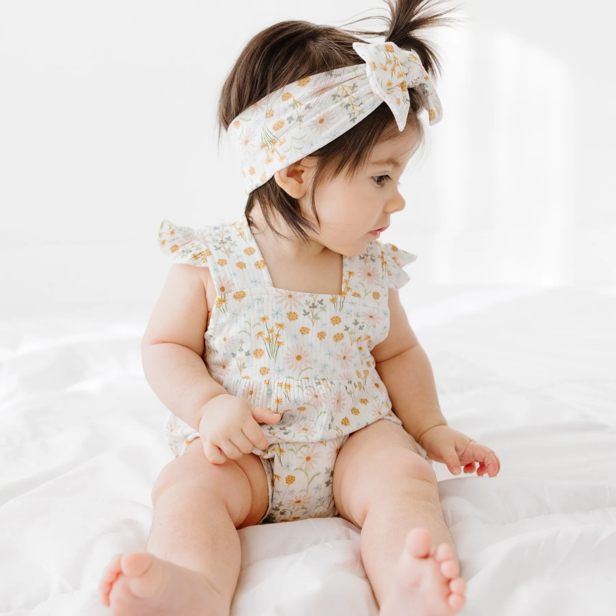 Whimsical Floral Bamboo Bow