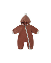 Cranberry Velour Jumpsuit