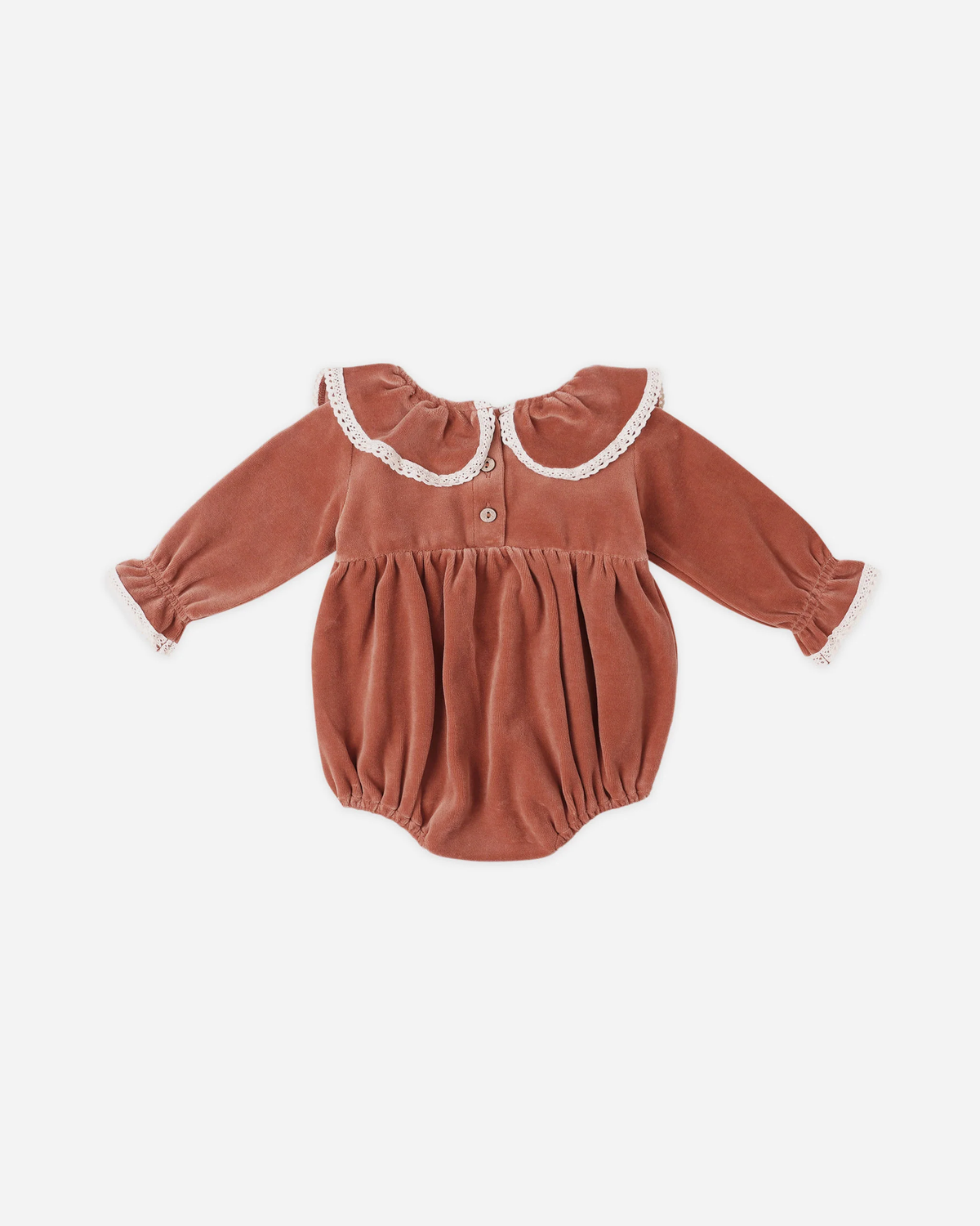 Cranberry Velour Romper
