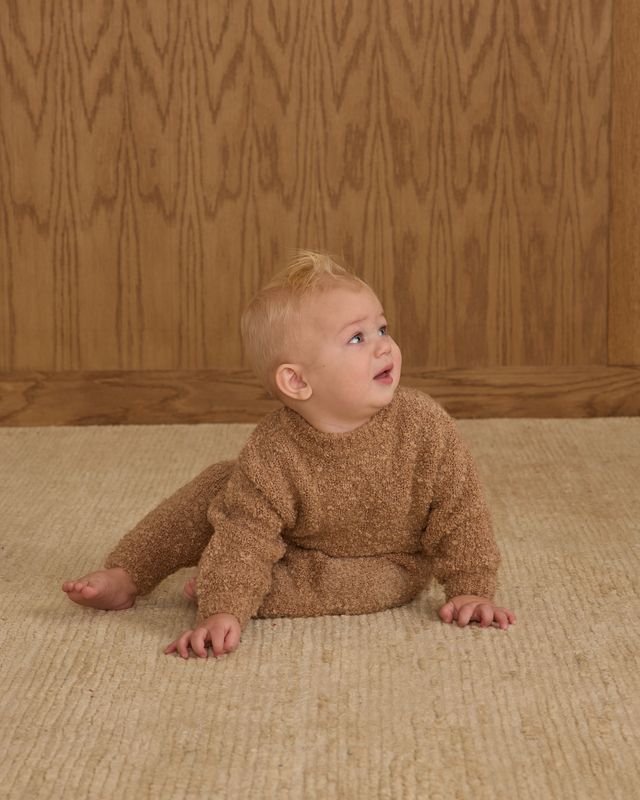 Toffee Boucle Knit Pant