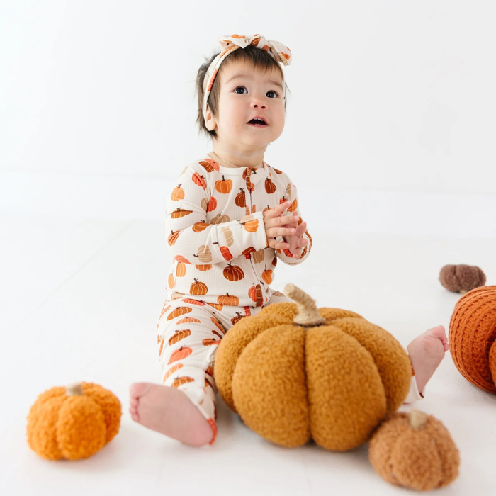 Big Pumpkins Small Ribbed Zip Romper