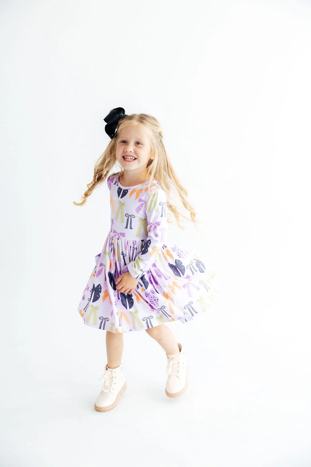 Tied with a Boo Pocket Twirl Dress