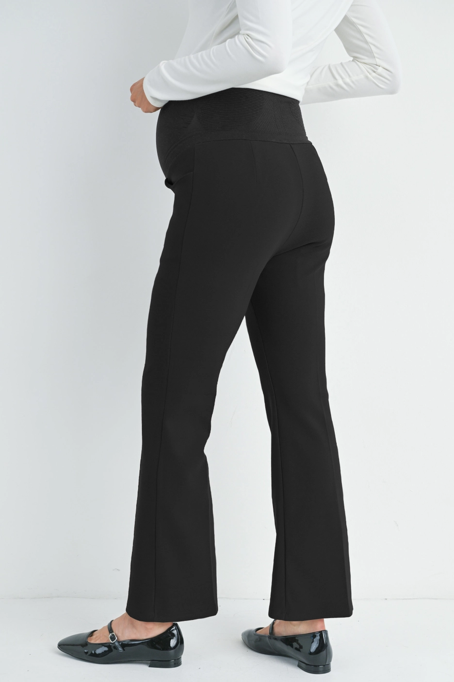 Black Flared Maternity Pants