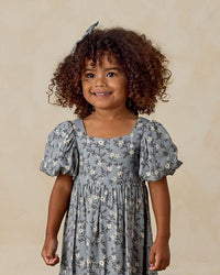 French Blue Floral Augusta Dress