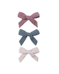 Mulberry + Ocean + Lilac Bow Clips