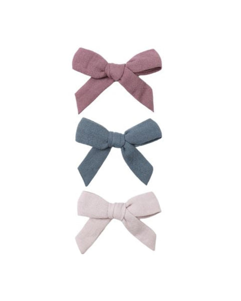 Mulberry + Ocean + Lilac Bow Clips