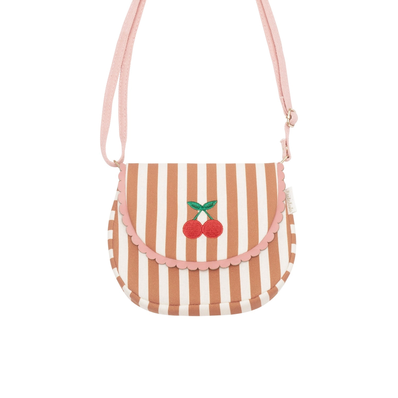 Stripy Cherry Scallop Bag