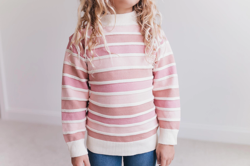 Pink Ombre Stripe Sweater