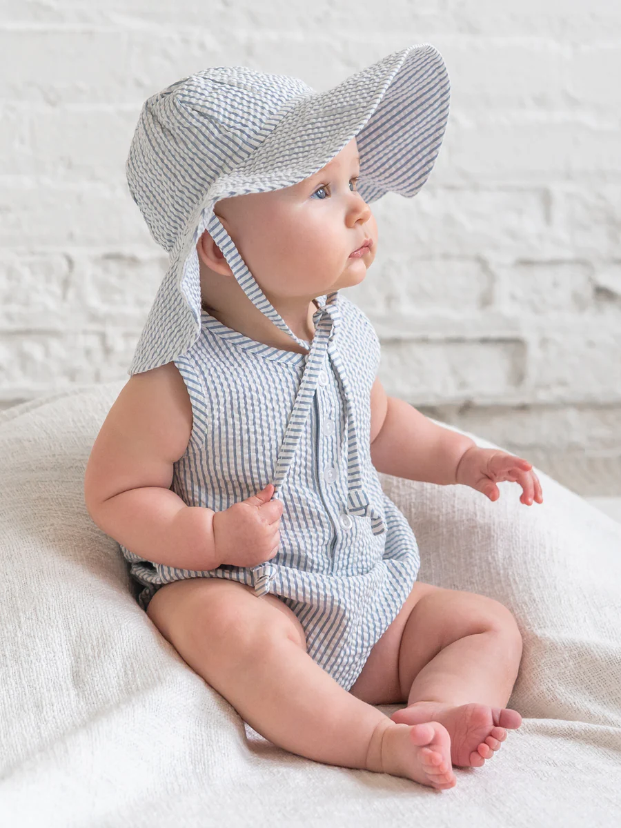 Shore Stripe Seersucker Sun Hat