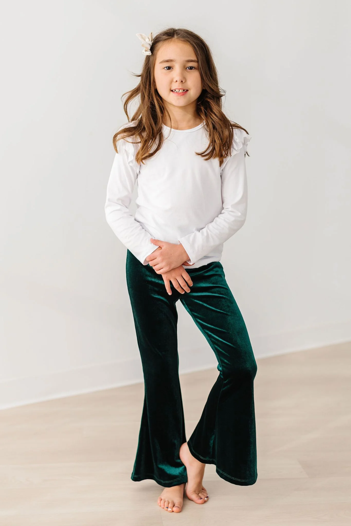 Forest Velvet Bell Bottoms