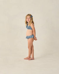 Navy Floral Skirted Bikini