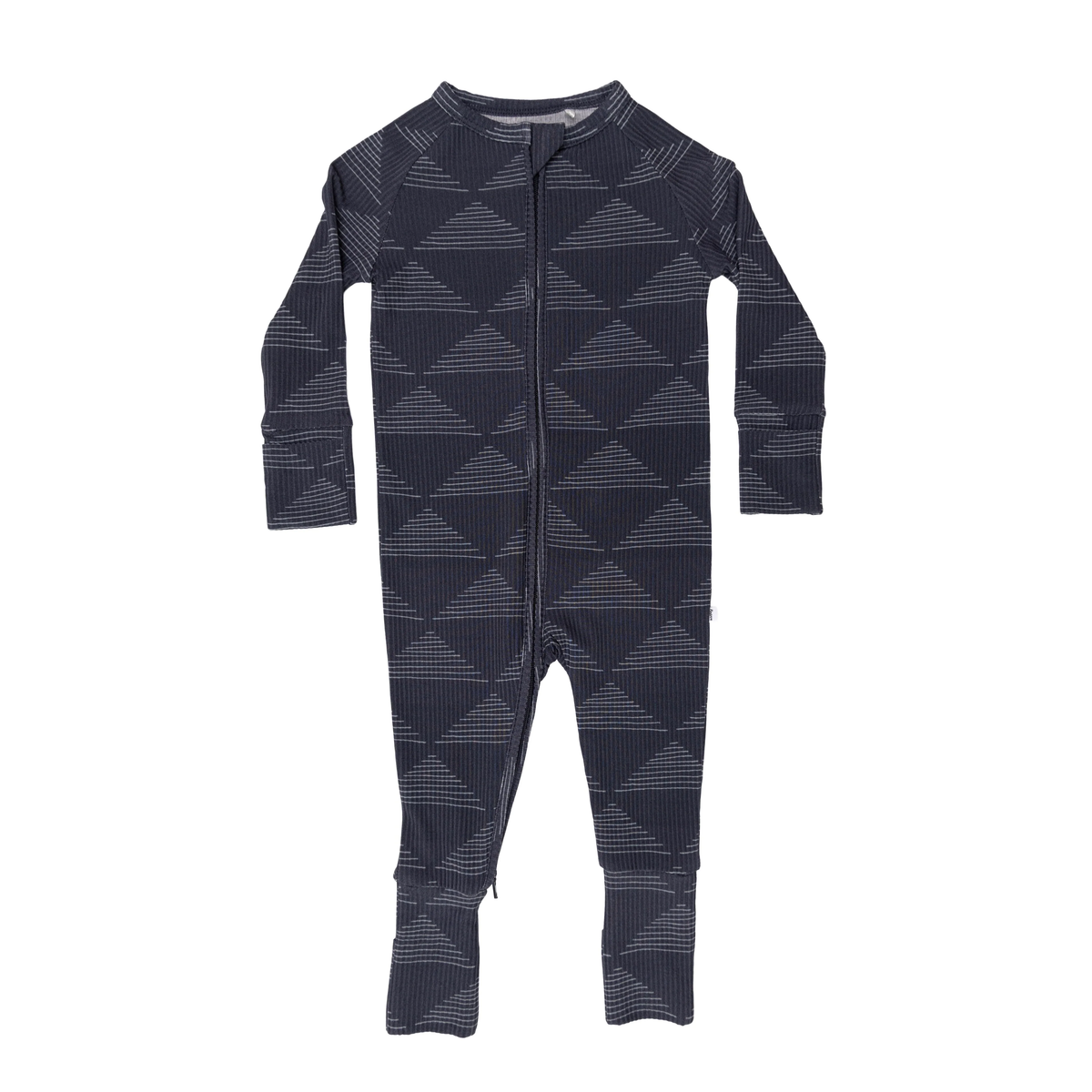 Triangles Small Ribbed Zip Romper