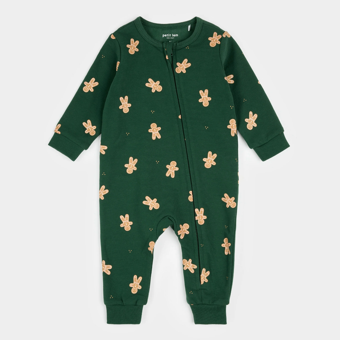 Gingerbread Fleece Romper