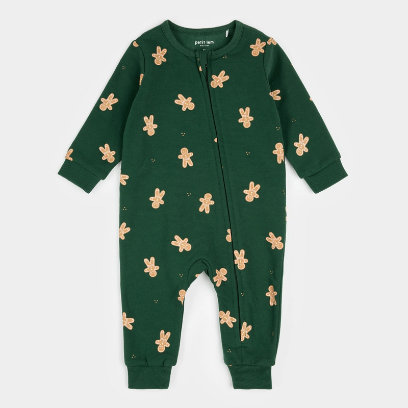 Gingerbread Fleece Romper