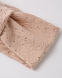 Melon Pointelle Knotted Headband