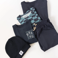 Dark Navy Brave Bamboo Terry Pullover