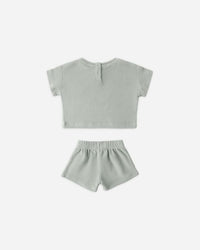 Sage Terry Tee + Short Set