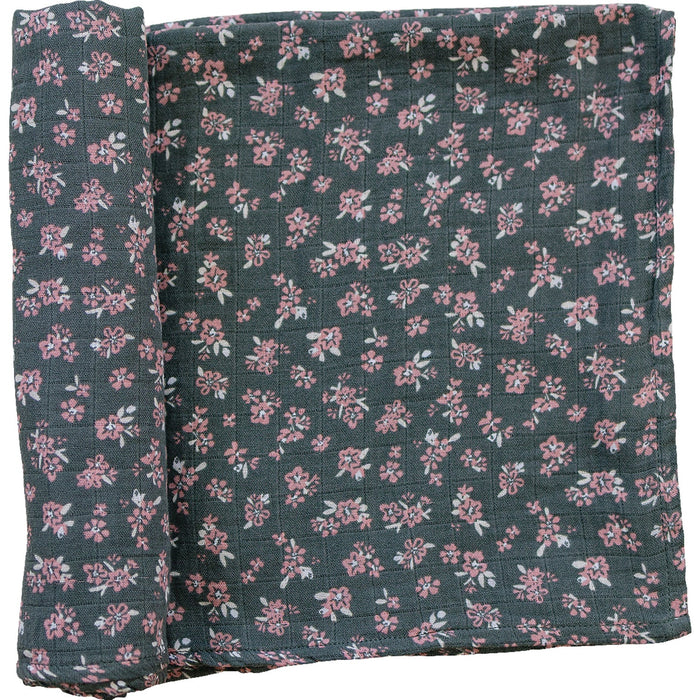 Olive Bloom Muslin Swaddle Blanket