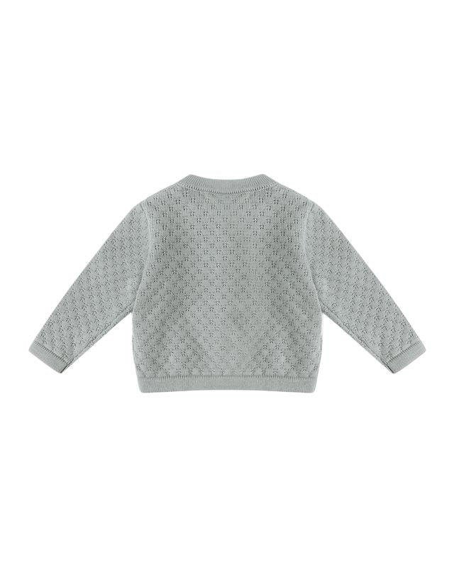 Steel Blue Knit Cardigan