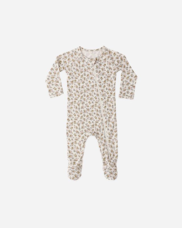Wildflower Bamboo Zip Footie