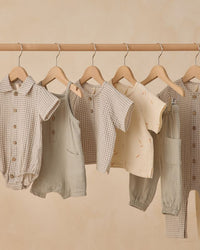 Sage Gingham Matteo Romper