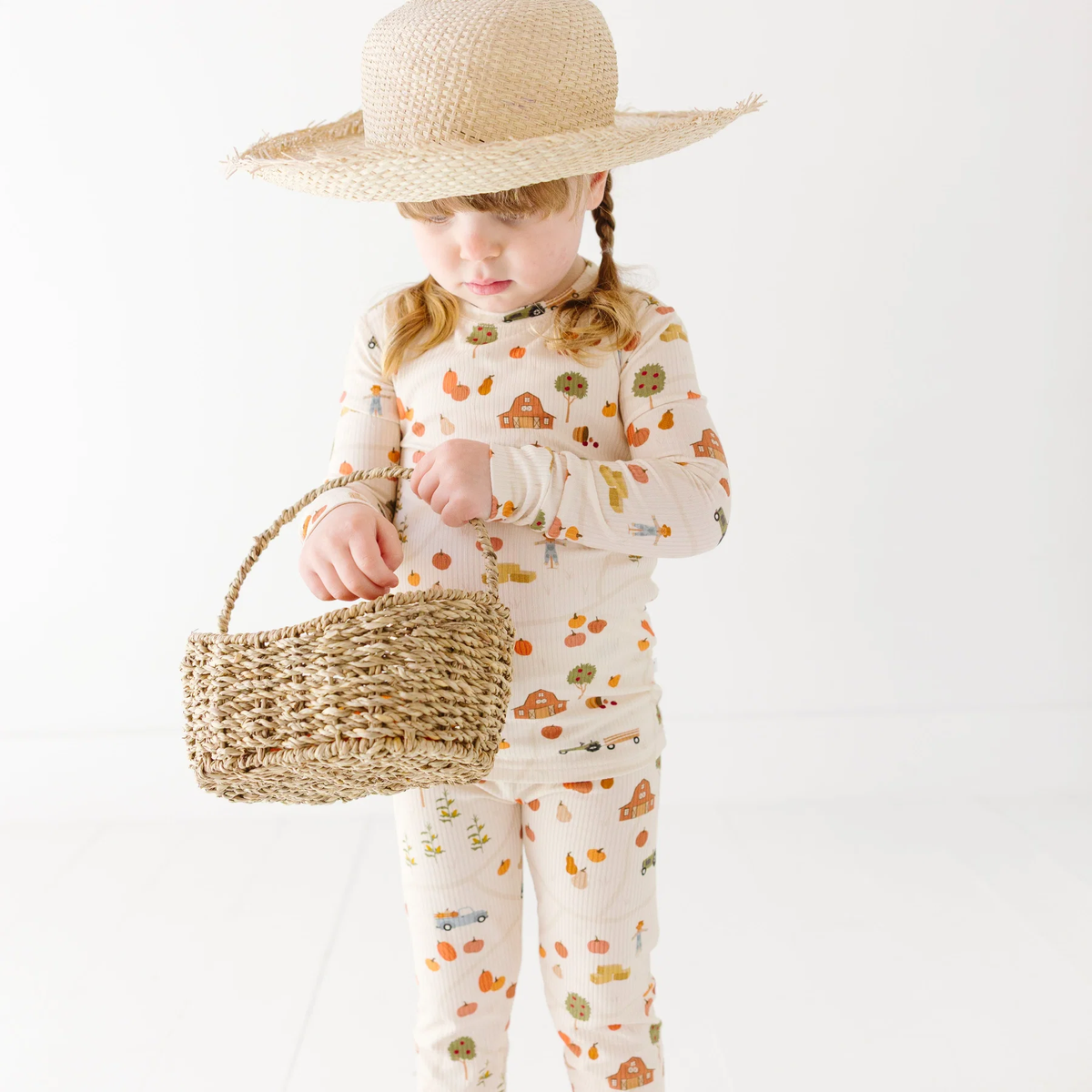 Pumpkin Patch Small Ribbed Pajama Set