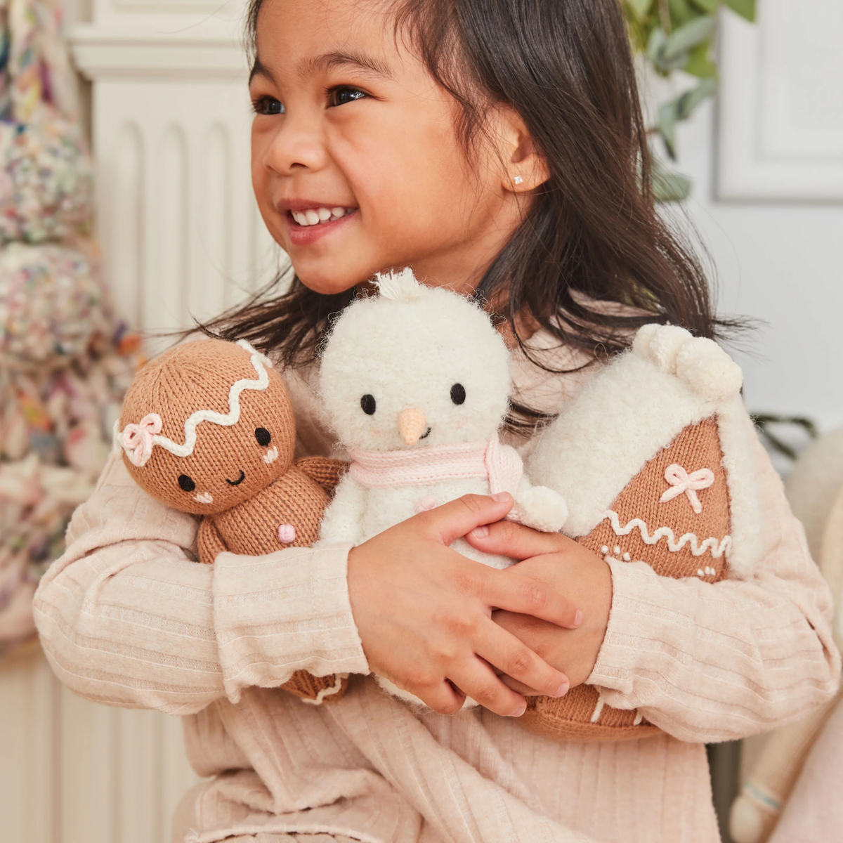 Blush Baby Snowman Knitted Doll